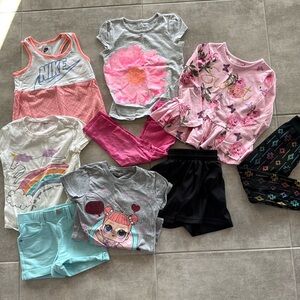 9 Piece Girl's Mix & Match Tops/Bottoms Bundle - Size 4/4T- Nike/Gymboree...